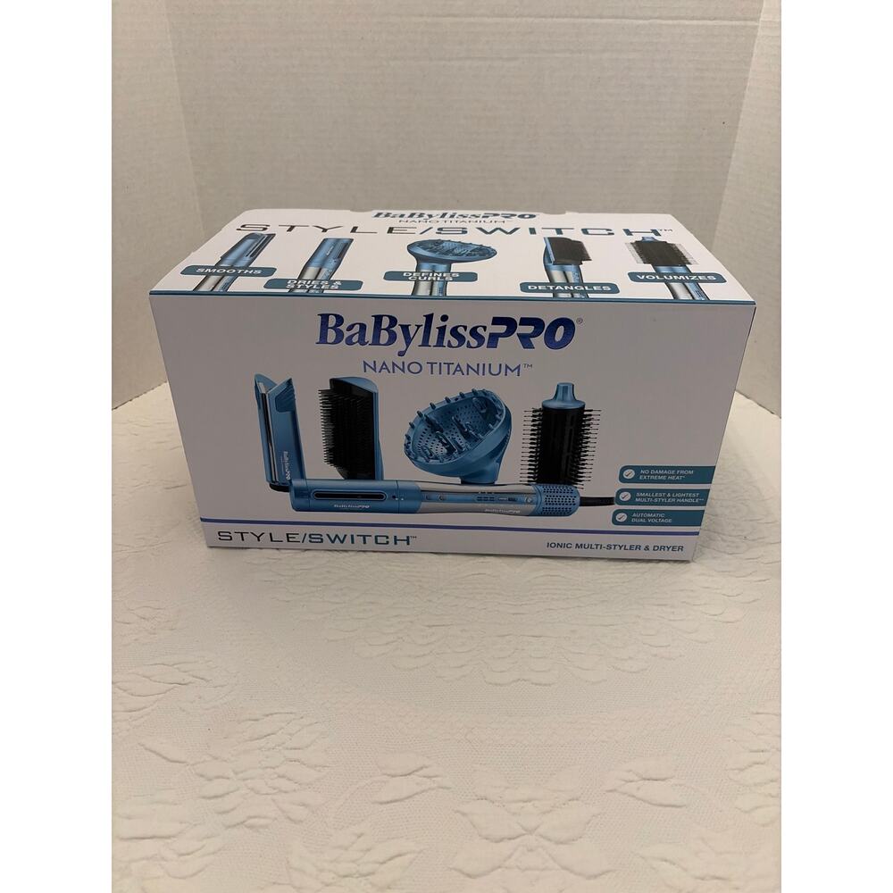 BaBylissPRO Nano Titanium Style Switch Ionic Multi Styler Dryer NEW in Box